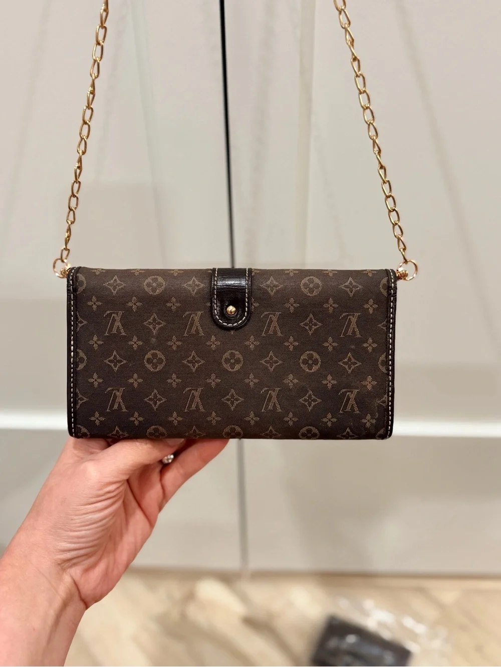 Louis Vuitton Monogram Idylle Pattern Sarah Wallet w/ removable crossbody insert